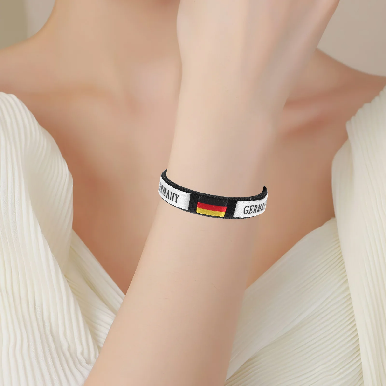 Sportarmbanden voor vlag Voetbal Spelen Polsbandjes Voetbalspel Cheer Singels Fans