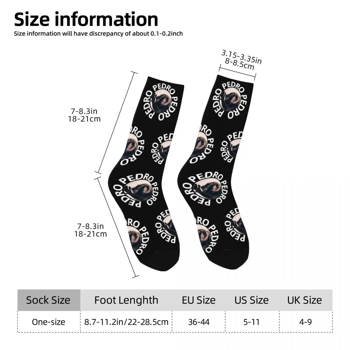 Winter Warm Funny Men\'s Women\'s Pedro Raccoon Viral Memes Socks Non-slip Sports Socks