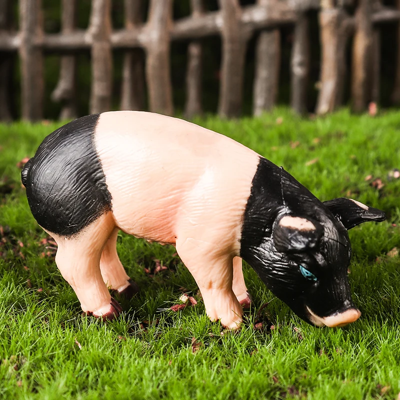 Oenux zwierzęta gospodarskie Model symulacja świnia świnia świnia dzik świnka dzika świnka dzika figurki drobiu figurka edukacyjna zabawka dla dzieci