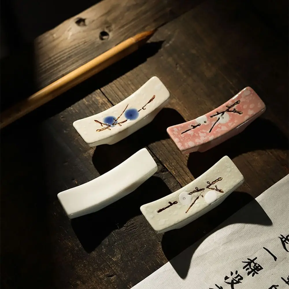 

Chopstick Holder Ceramic Pen Rest Spoon Fork Rest Stand Desktop Ornaments Calligraphy Pen Holder Penmanship Kitchen Tableware