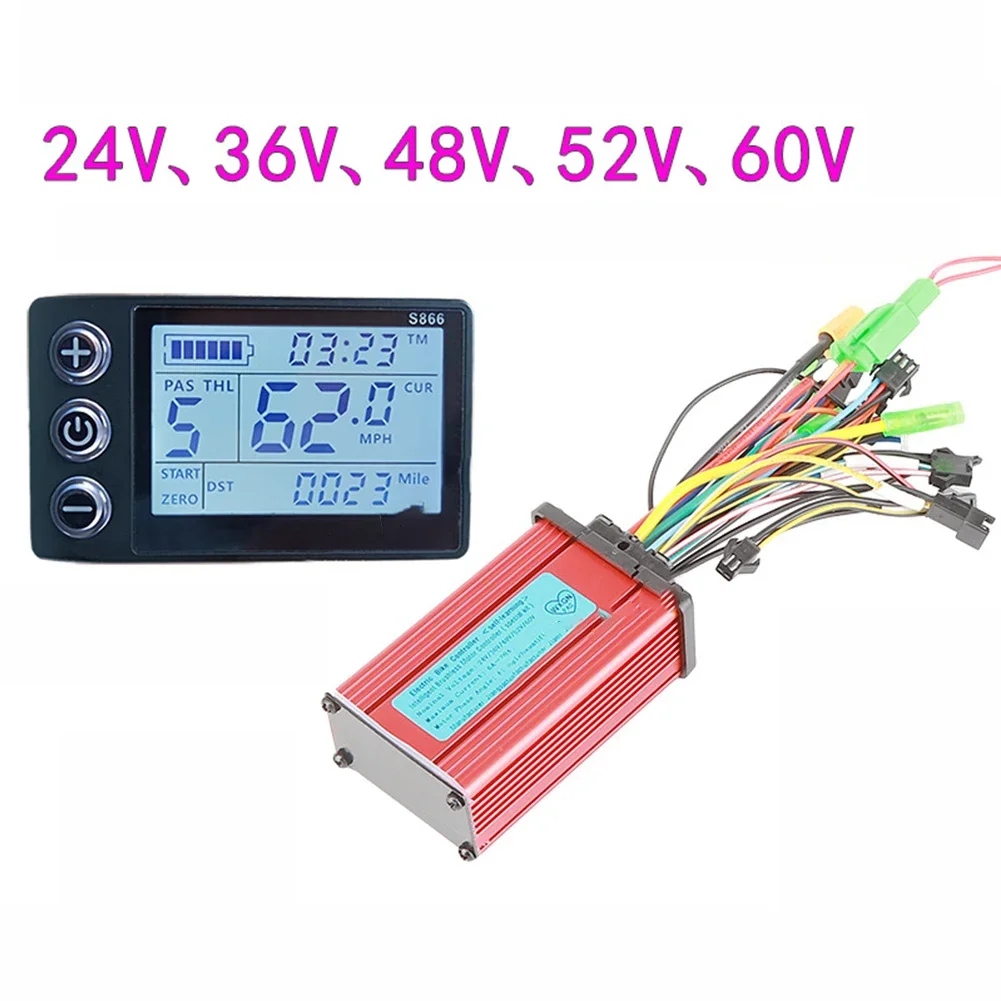 

24V-60V E-Bike Brushless Controller 350W/800W/1200W/1500W With LCD Display Kit Brushless Motor Controller Set Accessories