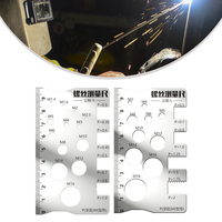 1pc Thread-Checker Screw Measurement Ruler Gauge Tool For Bit Bolt Nut Screw Craft Industry Home Use Raised Grip Aluminium Ruler