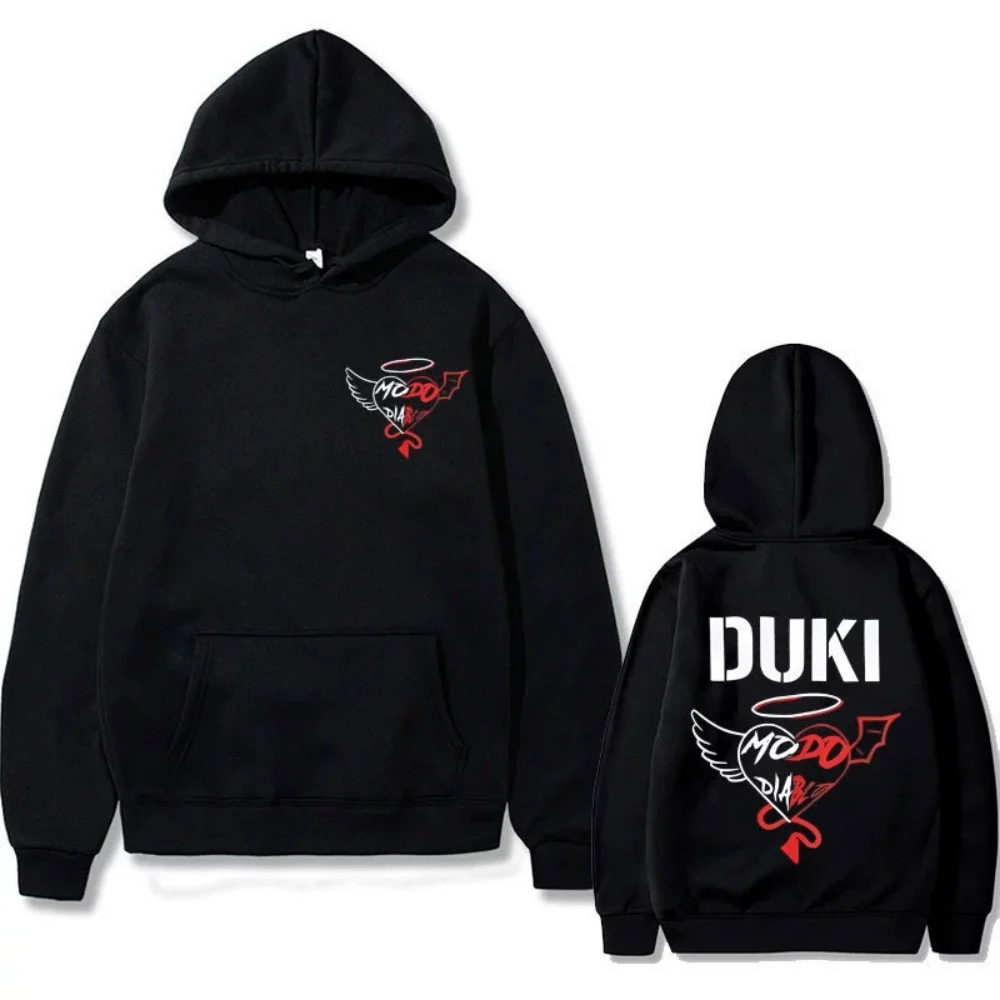 2026 New Rap Singer Duki Mododiabla Music Album Graphic Spring and Autumn Men's Fashion Casual Versatile Hoodie