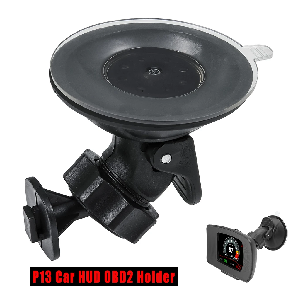 P13 Car HUD OBD2 Holder Windshield Suction Cup DVR Camera Stand Bracket Dashboard 360 Degree Rotation for Truck 4x4 Caravan RV