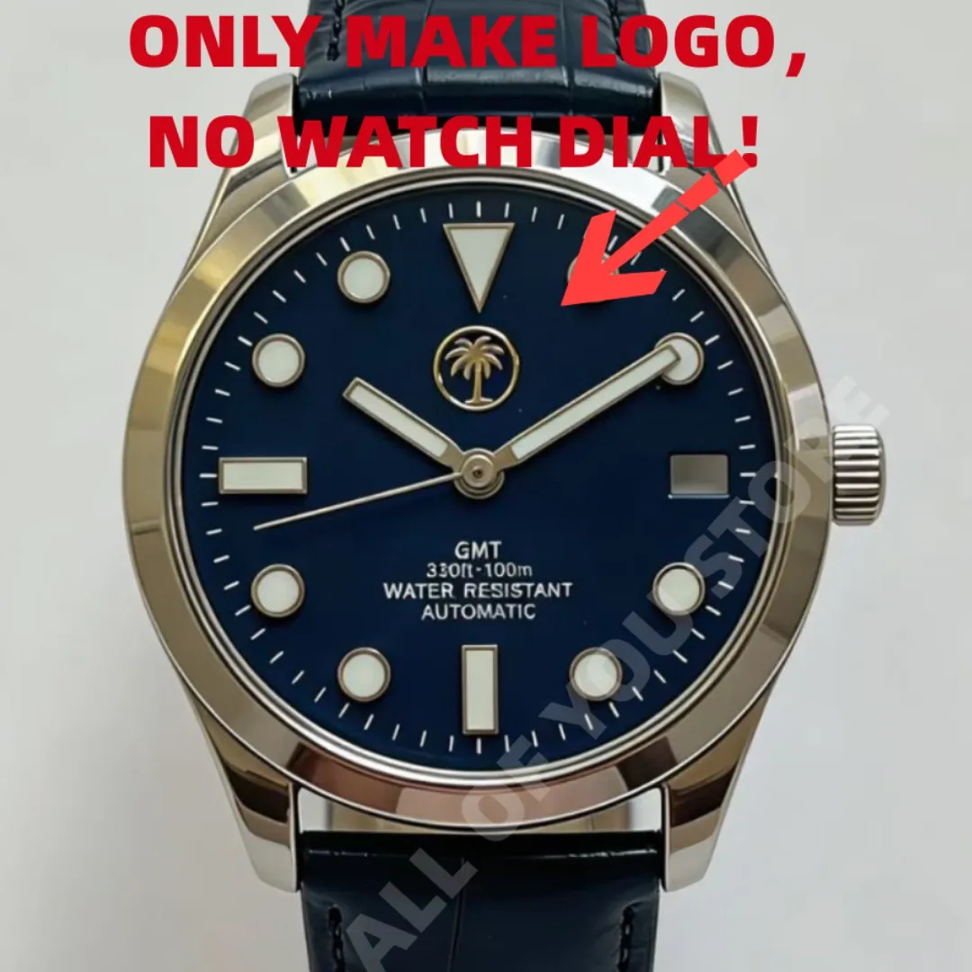 28.5mm Metal Custom Watch Dial Sticker Self-Adhesive Gold/Silver Label Small Brand 3D Logo Emblem for Personalized Mechanical Wr view 5