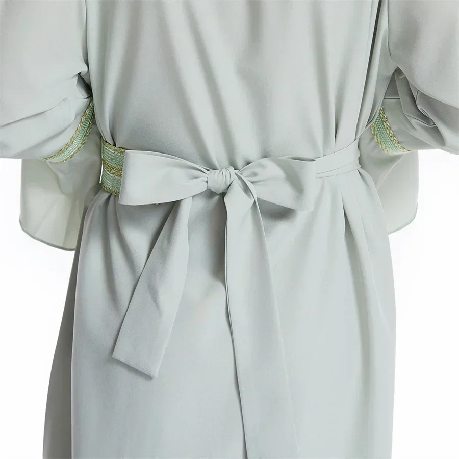 Kids Muslim Girls Abaya Prayer Long Maxi Dress Turkey Kaftan Arab Robe Dubai Islam Morocco Eid Party Ramadan Holiday Gown Caftan