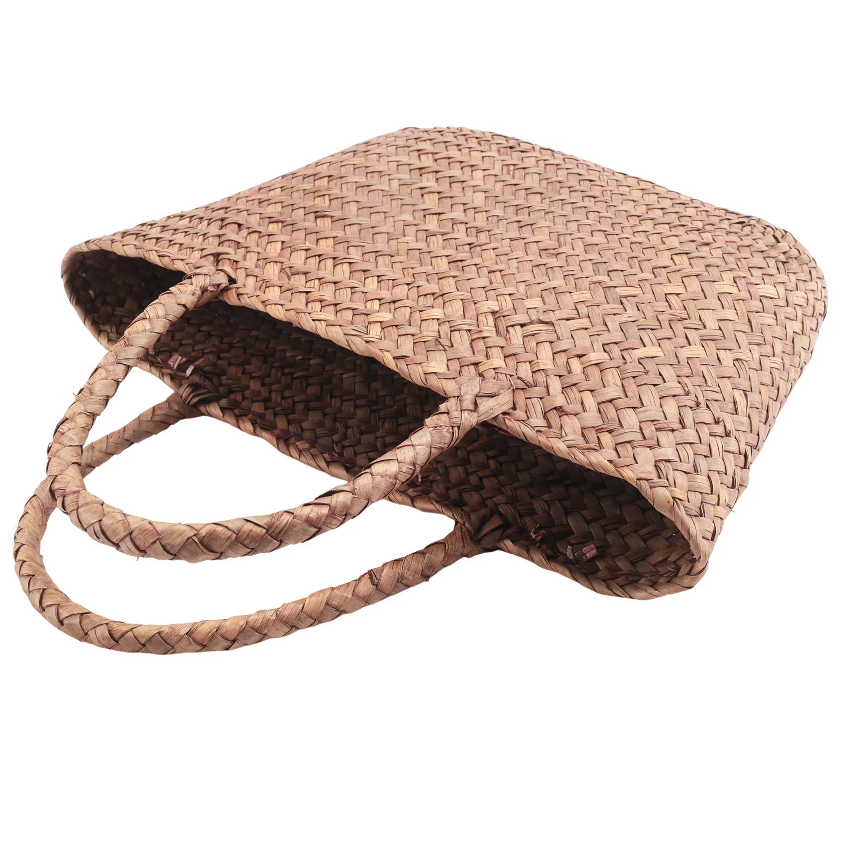 Casual Straw Bag Natural Wicker Tote Bags Women Braided Handbag For Garden Handmade Mini Woven Rattan Bags