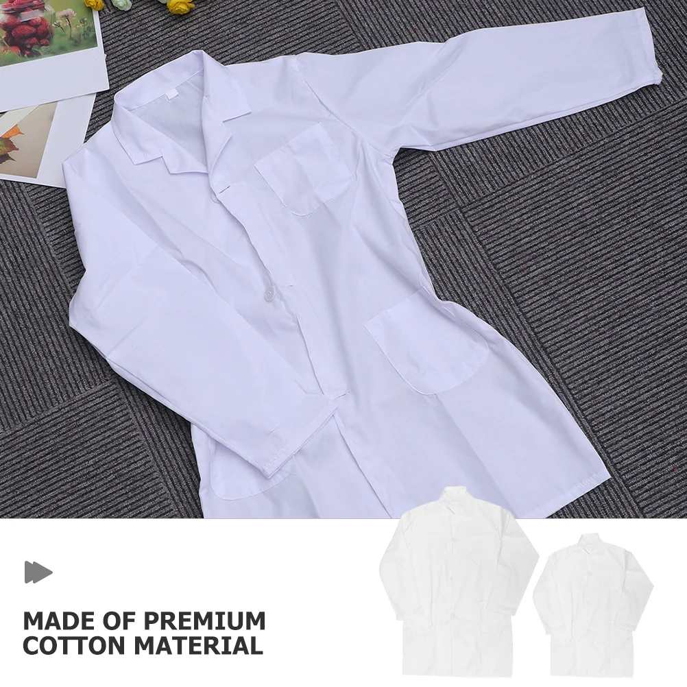 2 Stücke Kinder Labor Bequeme Atmungsaktive Kleinkind Wissenschaftler Kostüm Waschbar Rollenspiel Cosplay Kleidung Größe