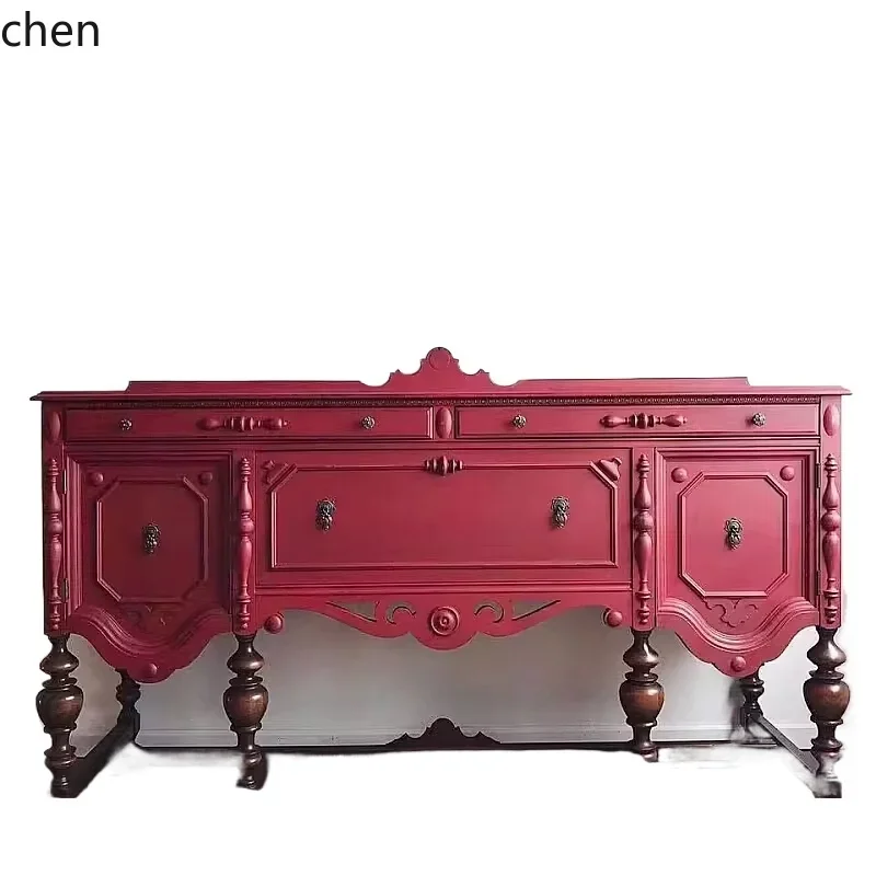 ZC الخشب الصلب الرجعية مدخل مدخل خزانة دخول قاعة المدخل خزانة الكلاسيكية منحوتة خزانة الزخرفية