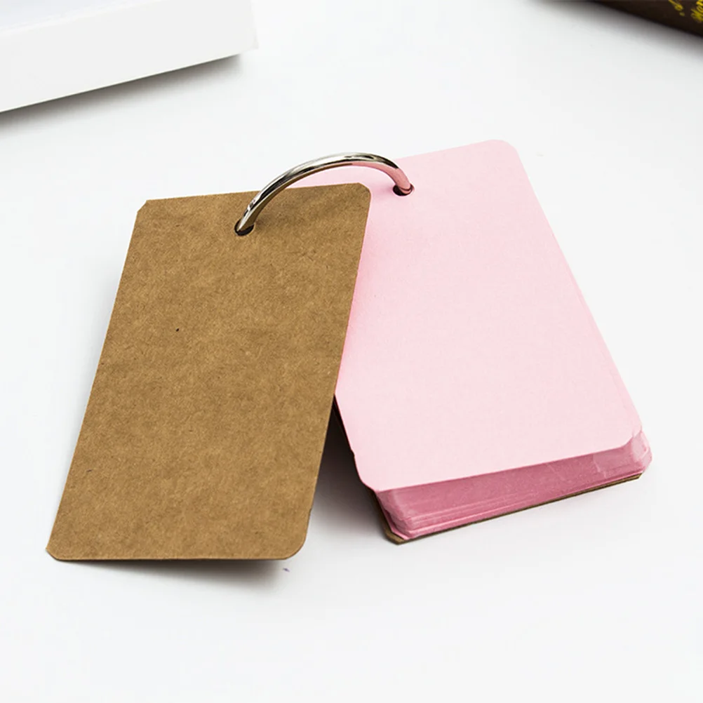 6 قطعة بطاقات الأبجدية القابلة لإعادة الملء دفاتر الملاحظات المحمولة الموثق الدائري DIY بها بنفسك دراسة كلمة بطاقات اللوازم المكتبية المدرسية 9x5.5cm