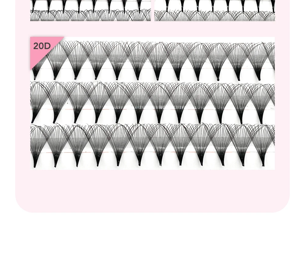 DIYDAY 320Fans vorgefertigte Volumenfächer 5D 6D 8D 10D Wimpernverlängerung dünne spitze Basis Promade russische Volumenfächer falsche Nerzwimpern – Detail 10