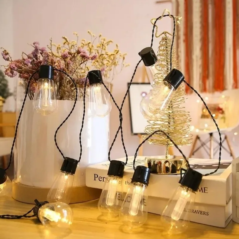 Outdoor Solar LED Papaya Fairy String Lights Waterproof 8 Modes Decorative Lighting for Party Camping Path Yard Garden Use Set（64FT 30LEDs） - view 5