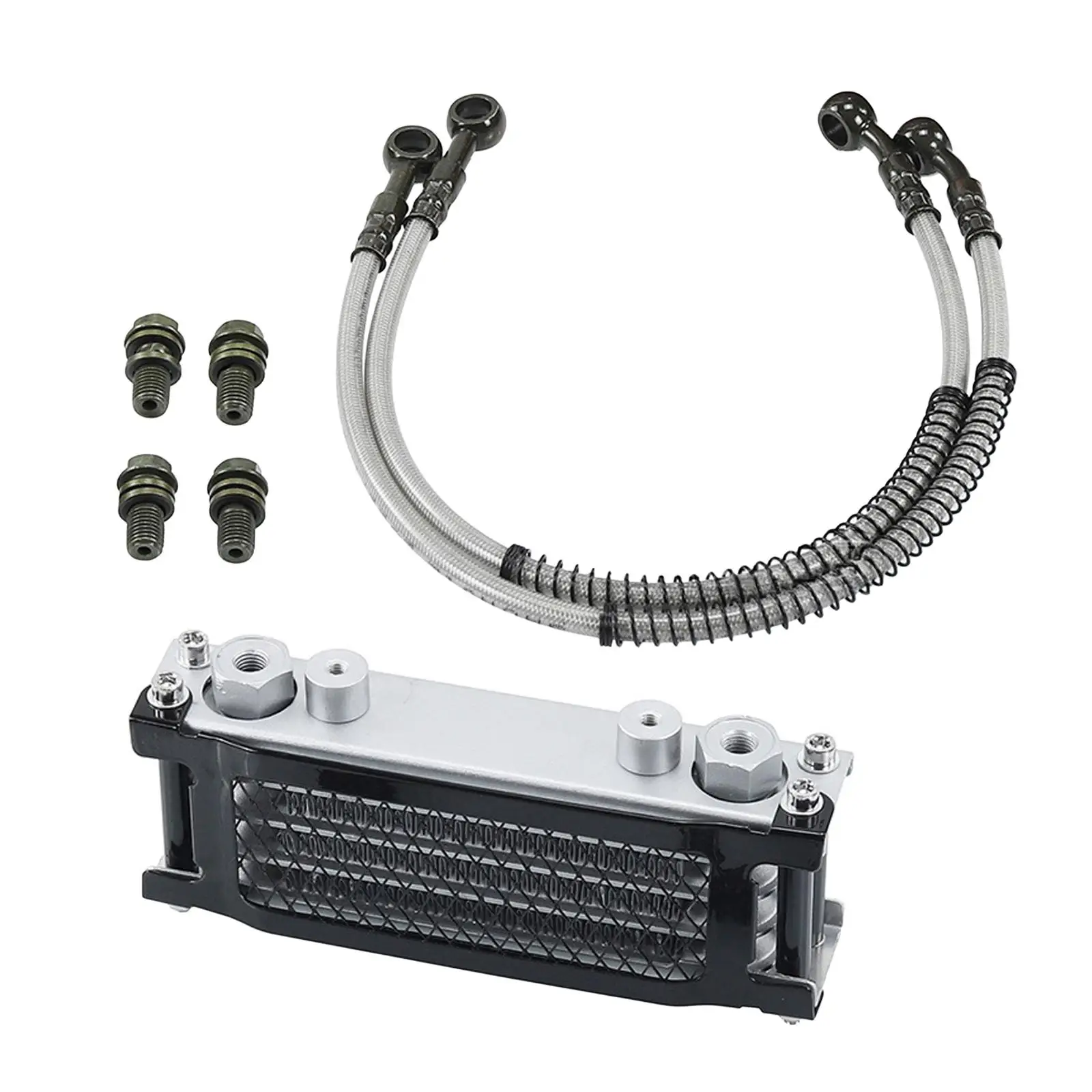 Oil Cooler Radiator Kit Replacement Spare Parts Sturdy with Oil Tube High Reliability Utility Alloy for 50 to 140cc