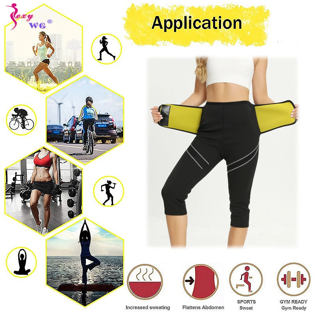 Sexywg mulheres sauna conjunto neoprene suor terno cintura trainer perda de peso colete pant emagrecimento superior controle barriga capris corpo shaper