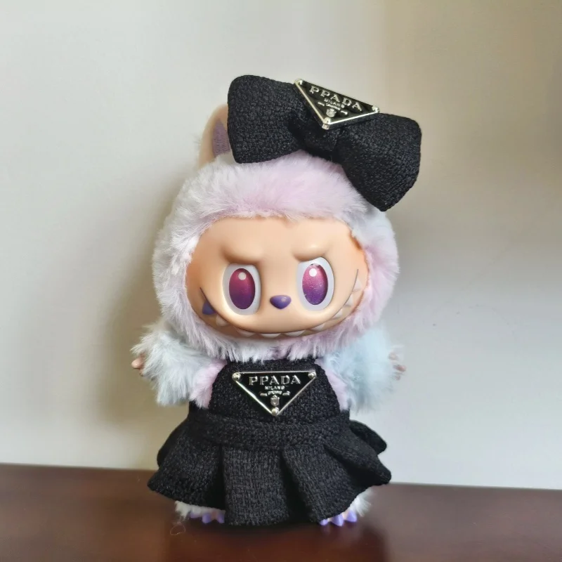 

V1 V2 V3 Dress15-17 см Кукольное платье Labubu с бантом, набор из двух предметов с перевернутым треугольником, аксессуары для кукол, одежда для кукол