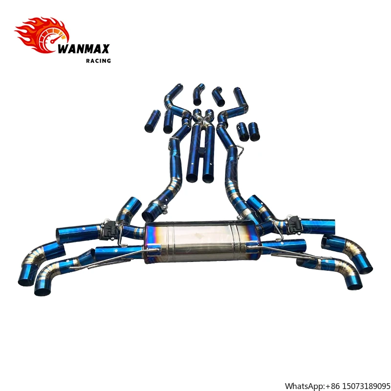 

Спортивная выхлопная система с клапанами из титана для G05 X5 M50i M60i G06 X6 4.4L V8 N63 S68 — улучшение производительности