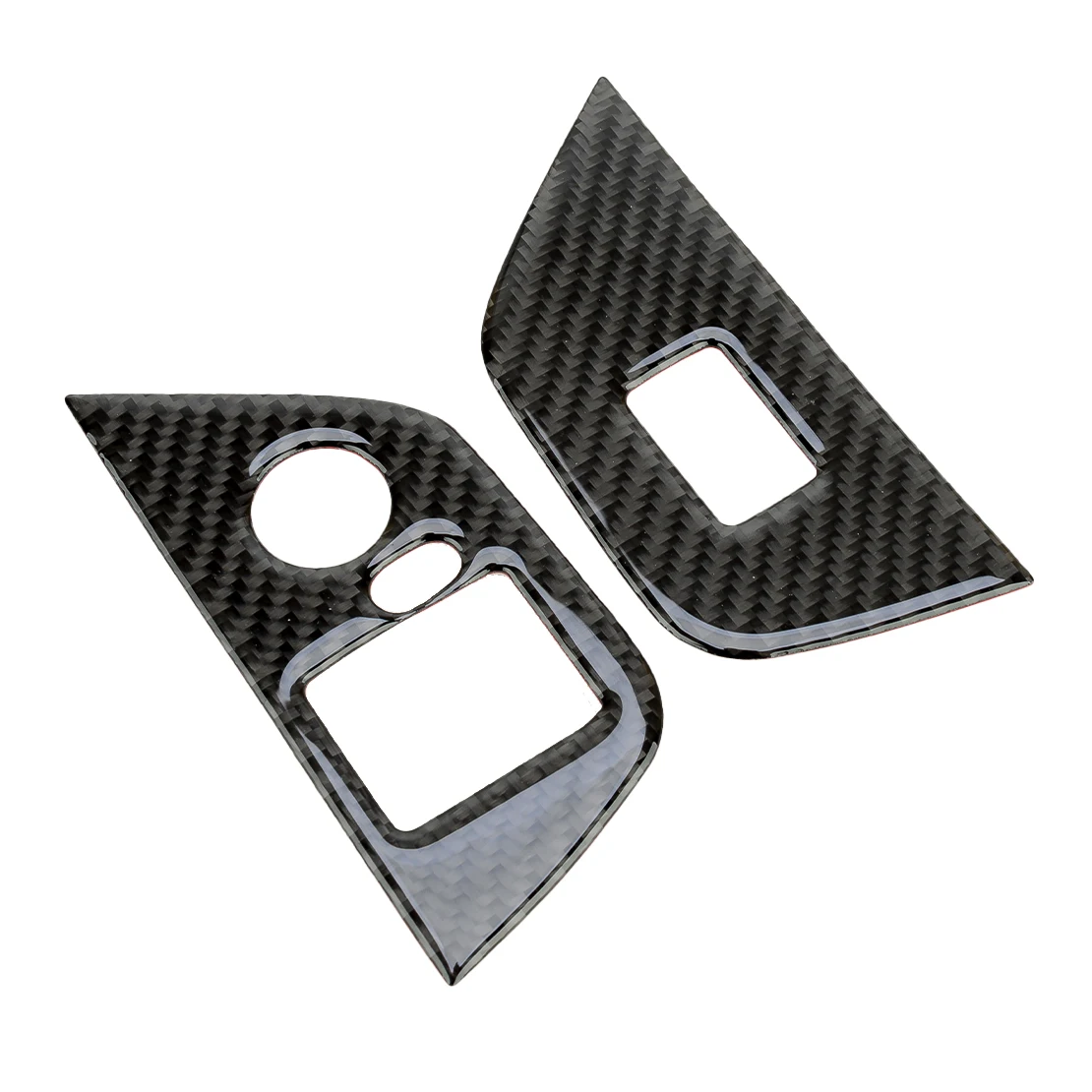 1 Pair Car Door Window Lift Switch Covers Trims Fit for BMW Z4 E85 2003 2004 2005 2006 2007 2008 LHD Black Carbon Fiber