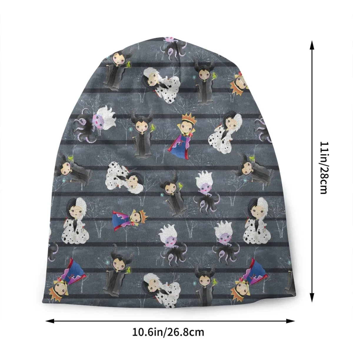Villains Women Beanie Cap Unisex Winter Warm Bonnet Homme Knitting Hats Cool Wicked People Malicious Queen Skullies Beanies Hat