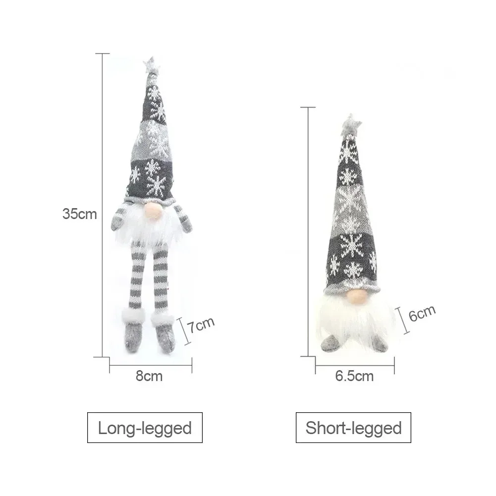 Immagine 7: LED Gnomo di Natale Bambola senza volto Luce notturna Decorazioni di buon Natale per la casa Ornamento natalizio Regalo di Natale Navidad Capodanno