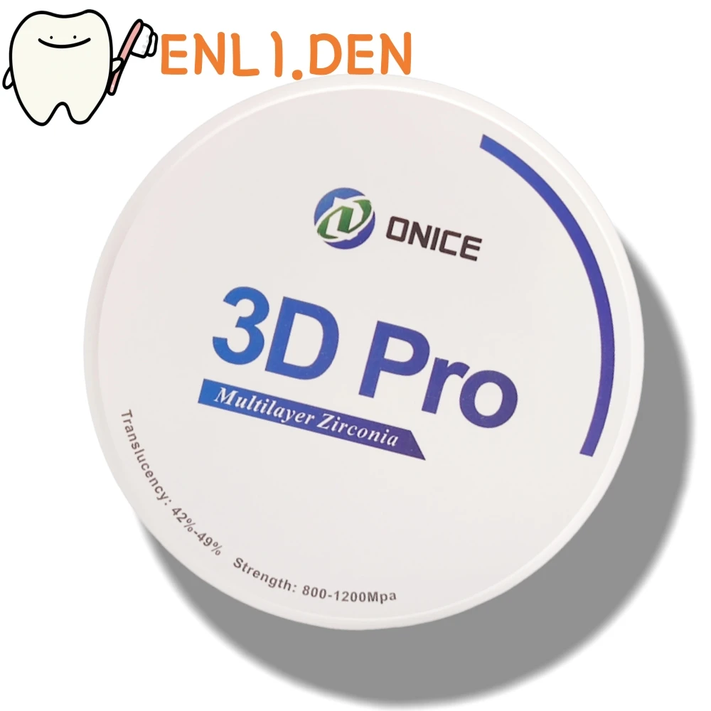 ONICE A1 A2 A3 Dental 3D Pro Multilayer Zirconia Block Aesthetic Zirconia Block for Dental Prosthetics CAD/CAM