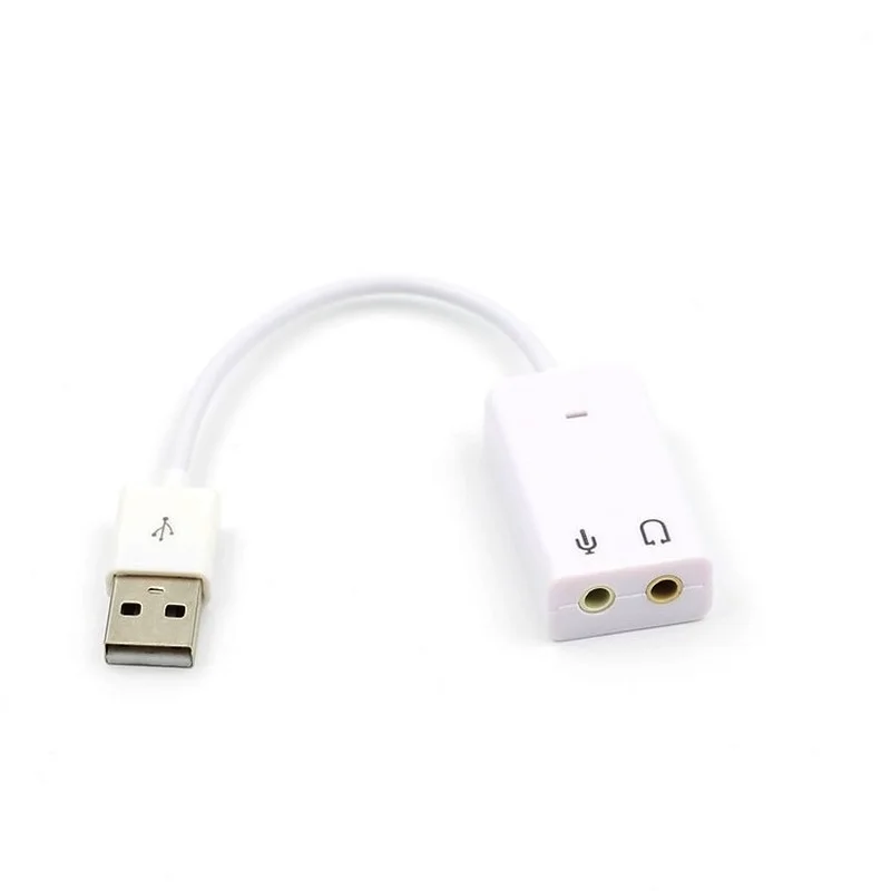7.1 External USB Sound Card Jack 3.5mm USB Audio Adapter Earphone Micphone Sound Card for Macbook Computer Laptop PC
