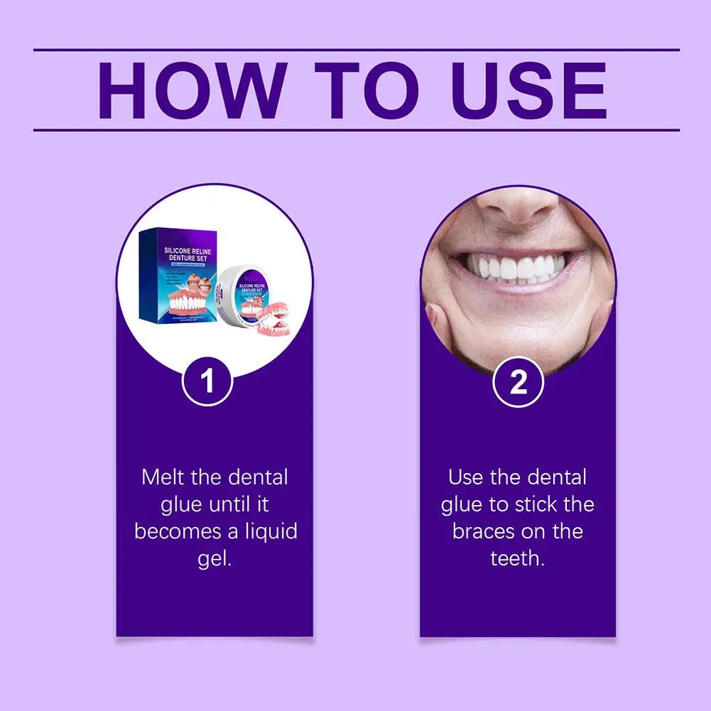 3PCS New Denture Modification Braces Filling Modification Comfortable Orthodontics Denture Modification Kit Adjustable