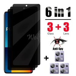 Anti Spy Screen Protector For Xiaomi POCO M6 Pro Glass POCO M6 Pro Glass Privacy Peep Film POCO M6 Pro Tempered Glass Film
