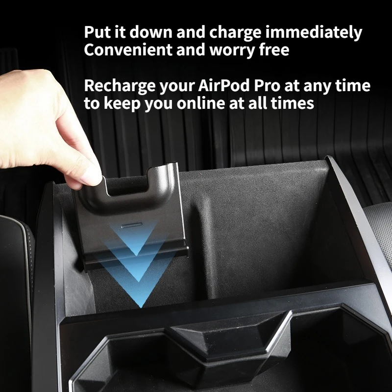 AirPod Pro بلوتوث حقيبة سماعة الاذن محدد ل تسلا Cybertruck 2024 2025 AirPod Pro شحن لاسلكي محدد ABS الملحقات