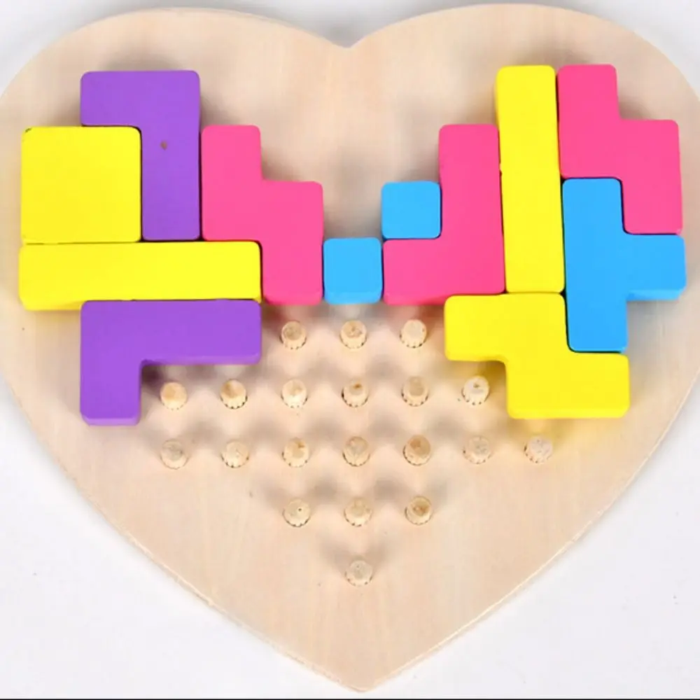 

Puzzle Stacking Love Unlock Building Block Preschool Learning Montessori Love Unlock Balance Toys Colorful Hands-on Ability