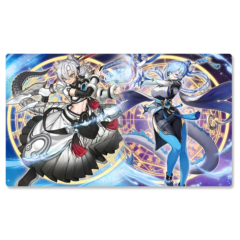 Yugioh Dracotail Faimena Play Mat Yu-Gi-Oh! TCG OCG Trading Card Games Mat Duel Plate Rubber Card Mat Mouse Pad