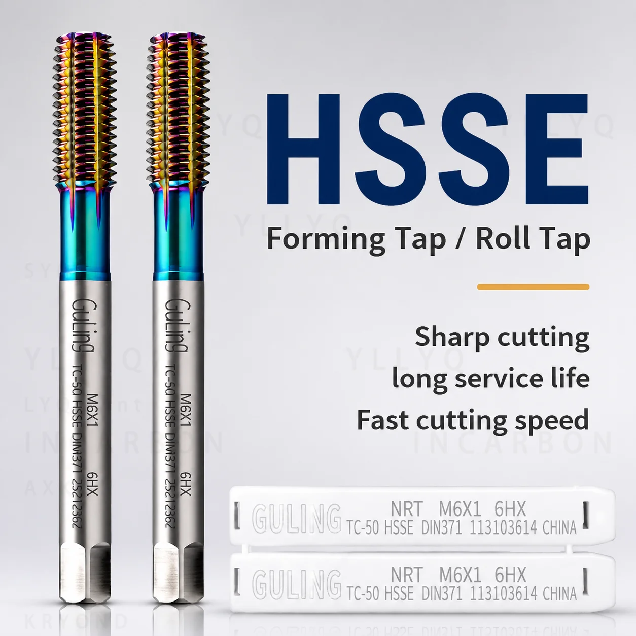 HSSE-M42 Roll Forming Tap DIN 371 376 M2 M2.5 M3 M4 M5 M6 M8 M10 M12 Metric Machine Screw Thread Tap for CNC Steel Tapping Tool