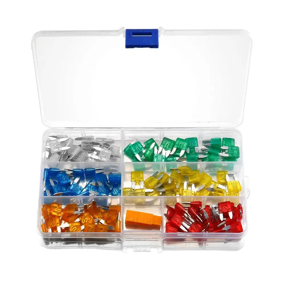 120pcs Mini Car Motorcycle Fuse Kit 5-30A Standard Blade Fuse Assortment Set for Automotive Truck and Boat Electrical System