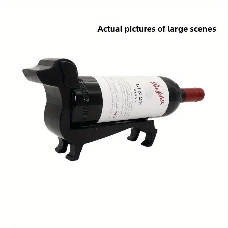

Dachshund-Shaped Plastic Wine Bottle Holder Stand - Decorative Wine Rack for Indoor Home Decor Living Room TV Cabinet