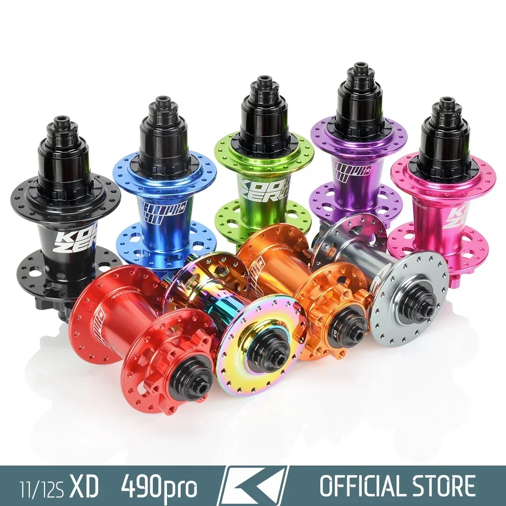 Koozer XM490 pro Rear MTB K7 Cube 28/32/36 Holes Bicycle Hubs 5x135 12x142 QR THRU axle Noisy Hub For 11 12 Speed XD