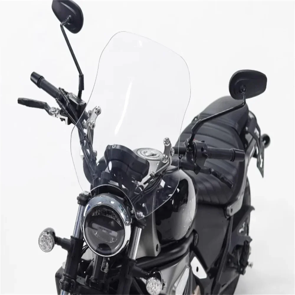 

SRV500 S High quality windshield For QJMOTO SRV500S with raised front windshield chest guard with adjustable height bracket