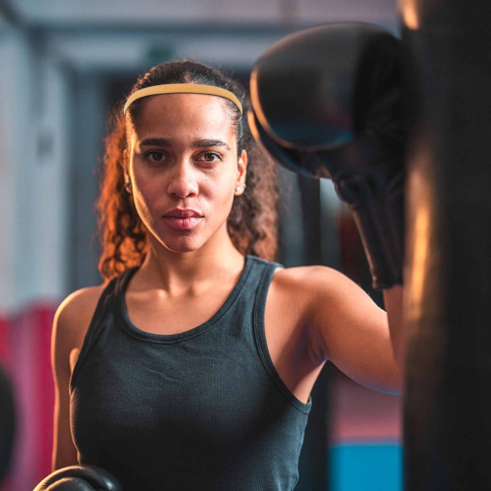 

8pcs Non-Skid Anti-Slip Sweatband For Sports Running Non-Skid Headband Yoga Fitness Lightweight Elastic Hair Bands