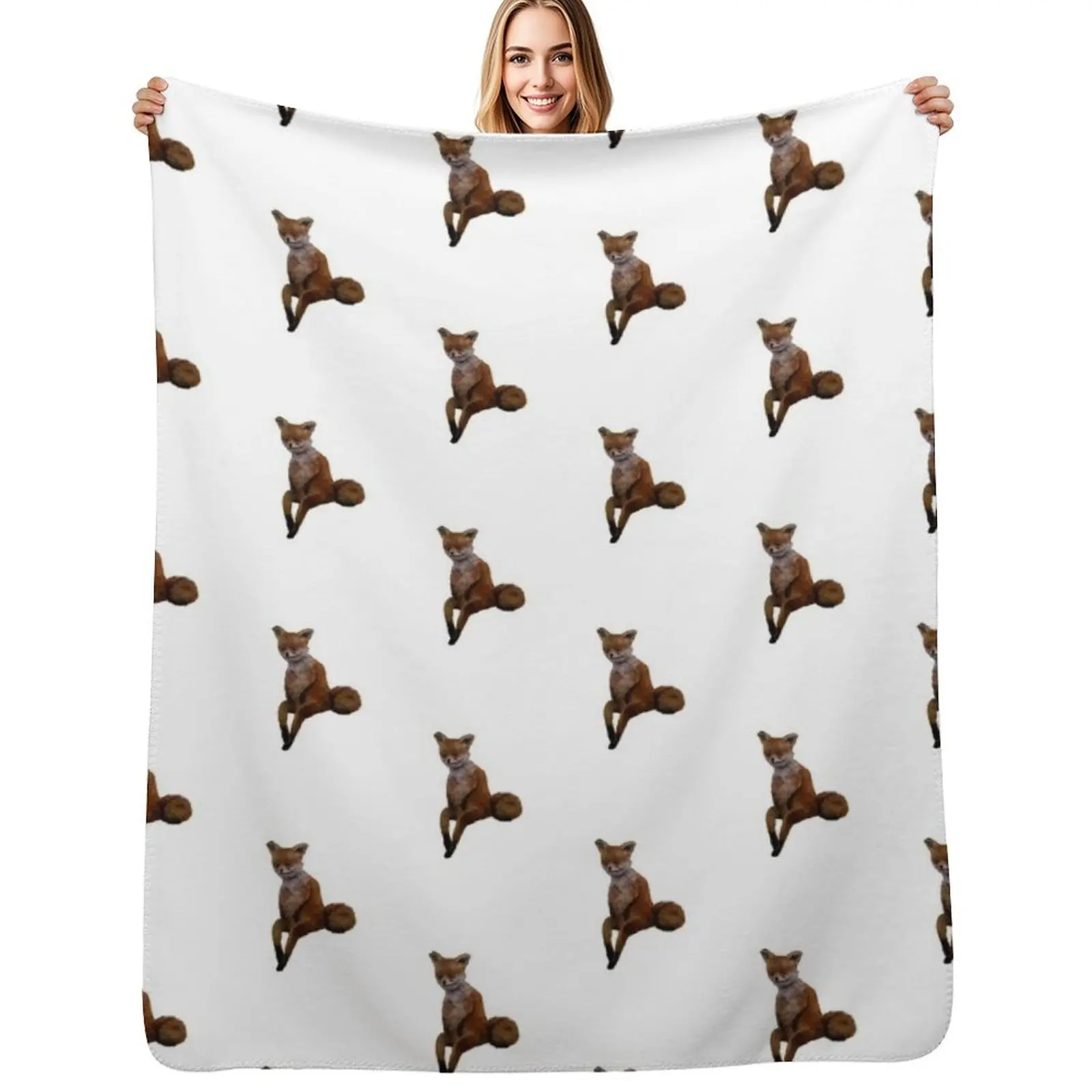 Stoned Fox Throw Blanket Decorative Soft Throw Blanket for Couch Sofa
