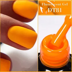 MEET ACROSS 7ml Orange Red Pink Gel Nail Polish Laser Sparkling Soak Off Semi Permanent Nail Art UV Gel Varnishes Spring Summer
