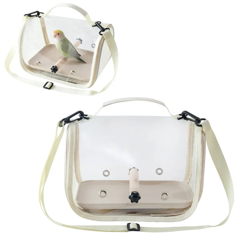 

Portable Bird Travel Carrier Bag Lightweight Breathable Outdoor Handbag for Parrot Pigeon Cockatiel Small Pet Lizard Hamster