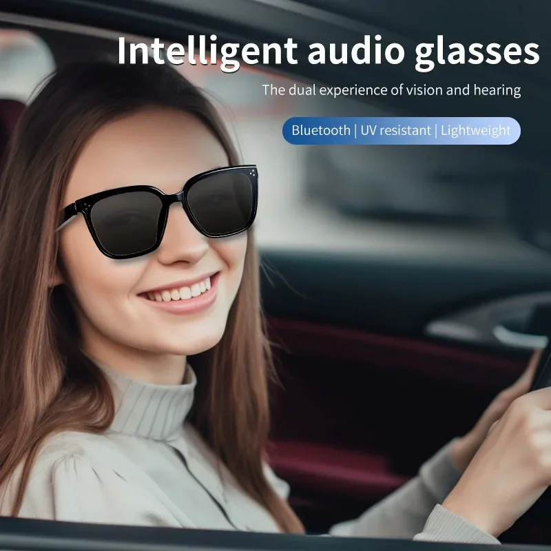 Voice Assistant Bluetooth Glasses Smart Glasses Listening Music Calling Sunglasses Anti-UV380 Ultraviolet 15min fast charging