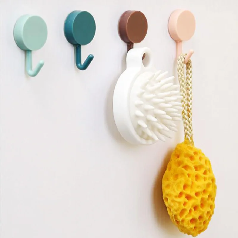 10pcs Cute Little Hook Multifunctional Adhesive Hooks Bathroom Kitchen Hooks Wall Hanging Hook Not Damaging the Wall