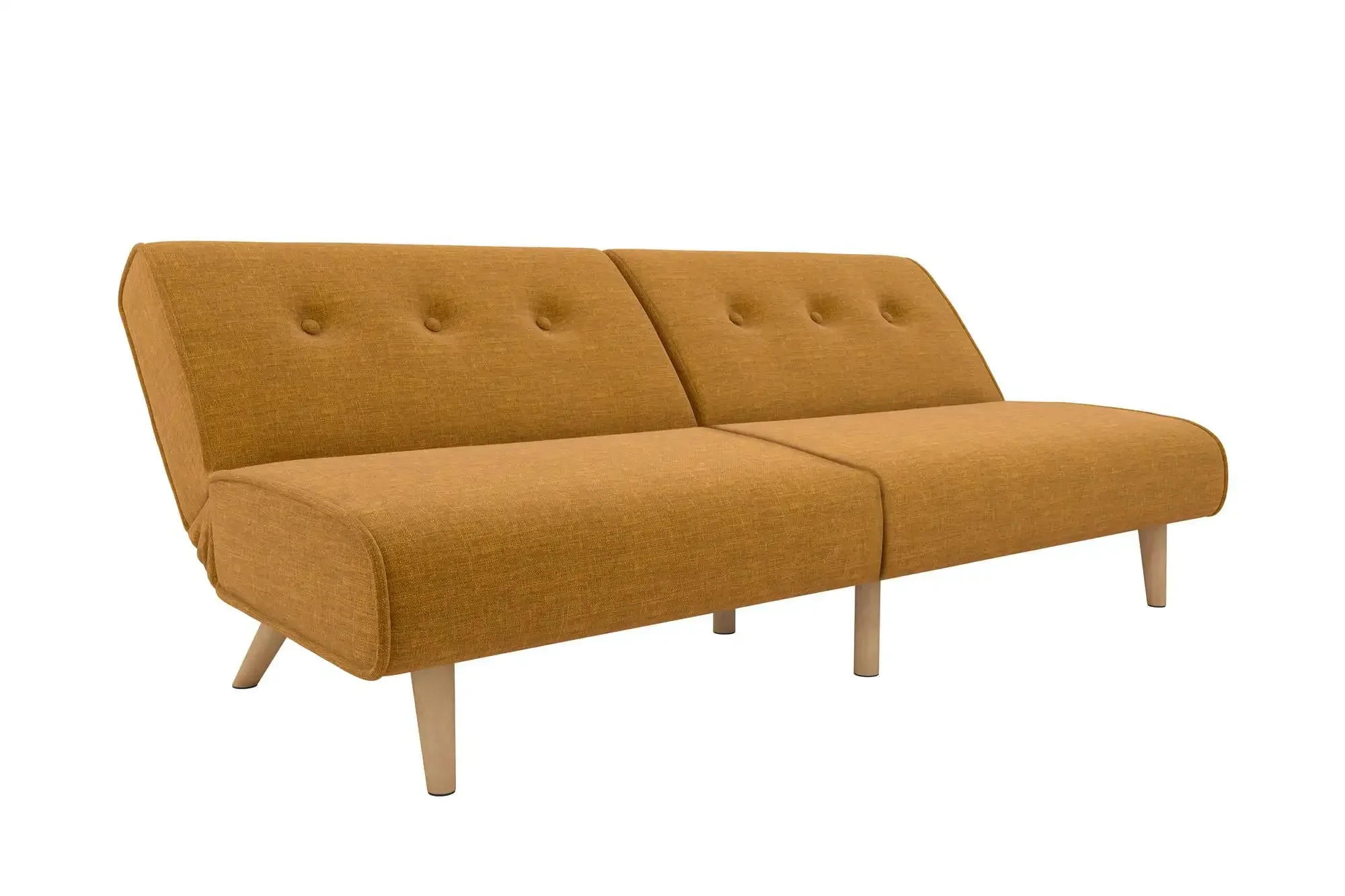 

Modern Palm Springs Split Futon, Mustard Linen