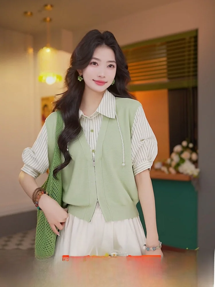 

Женская модная блузка Ding Jiaxin Nian Chun с молнией, свободного кроя, для повседневной носки, весна-лето