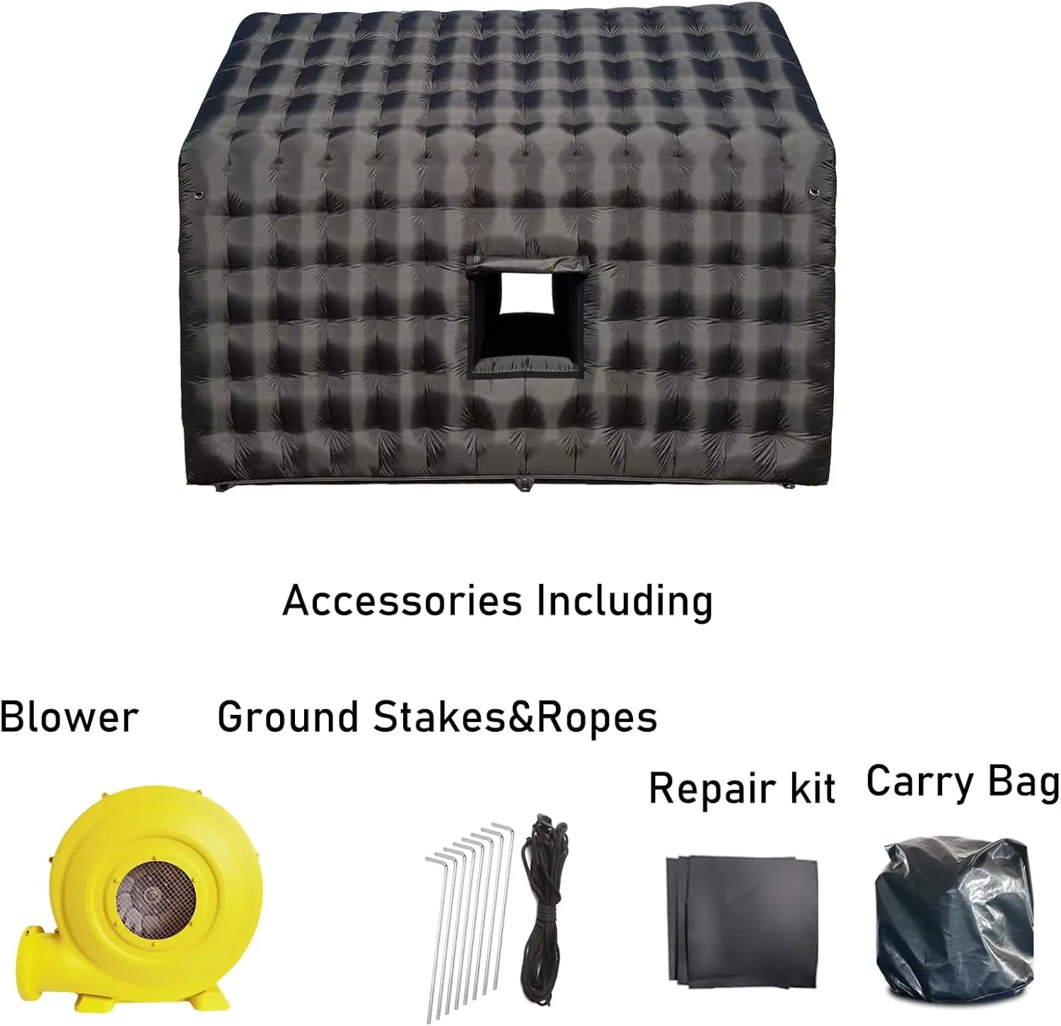 Inflatable Cube Party Tent Commercial Black Portable  Disco Mobile Night Club Tent  Inflatable Nightclub