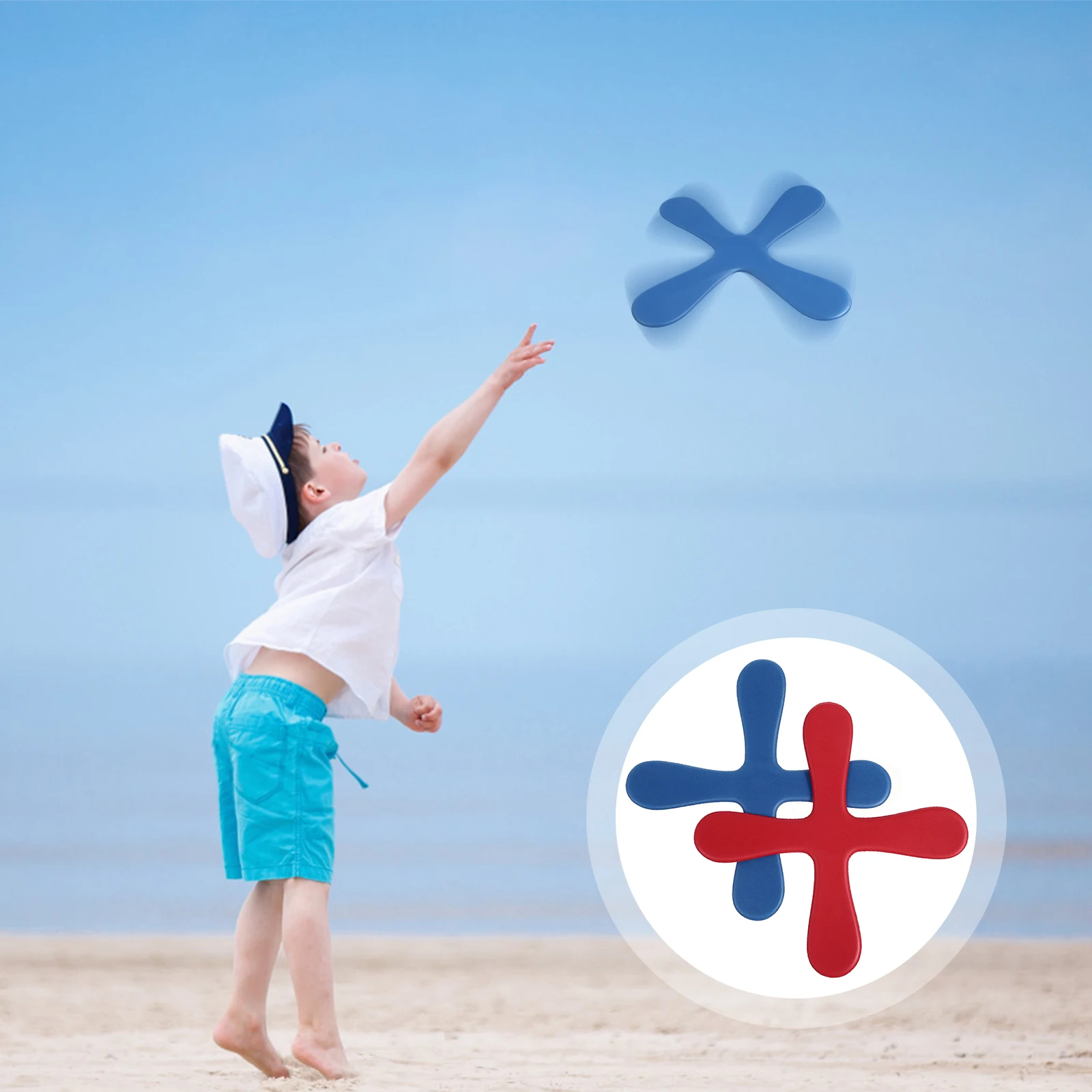 

2 Pcs Boomerang Toy Flying Discs for Kids Outdoor Throwing Toys Safe Boomerangs Catch Flying-discs Child