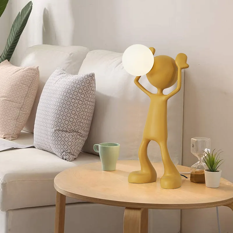 Nordic Creative Personality Designer Living Room Bedroom Headlamp Sculpture Humanoid Study Decoration Ornament