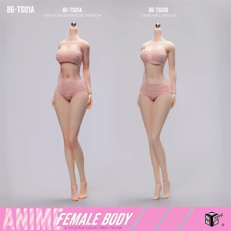 In Stock 86toys 86-TS01 1/6 Scale Platinum Silicone Female Body With Makeup Version
