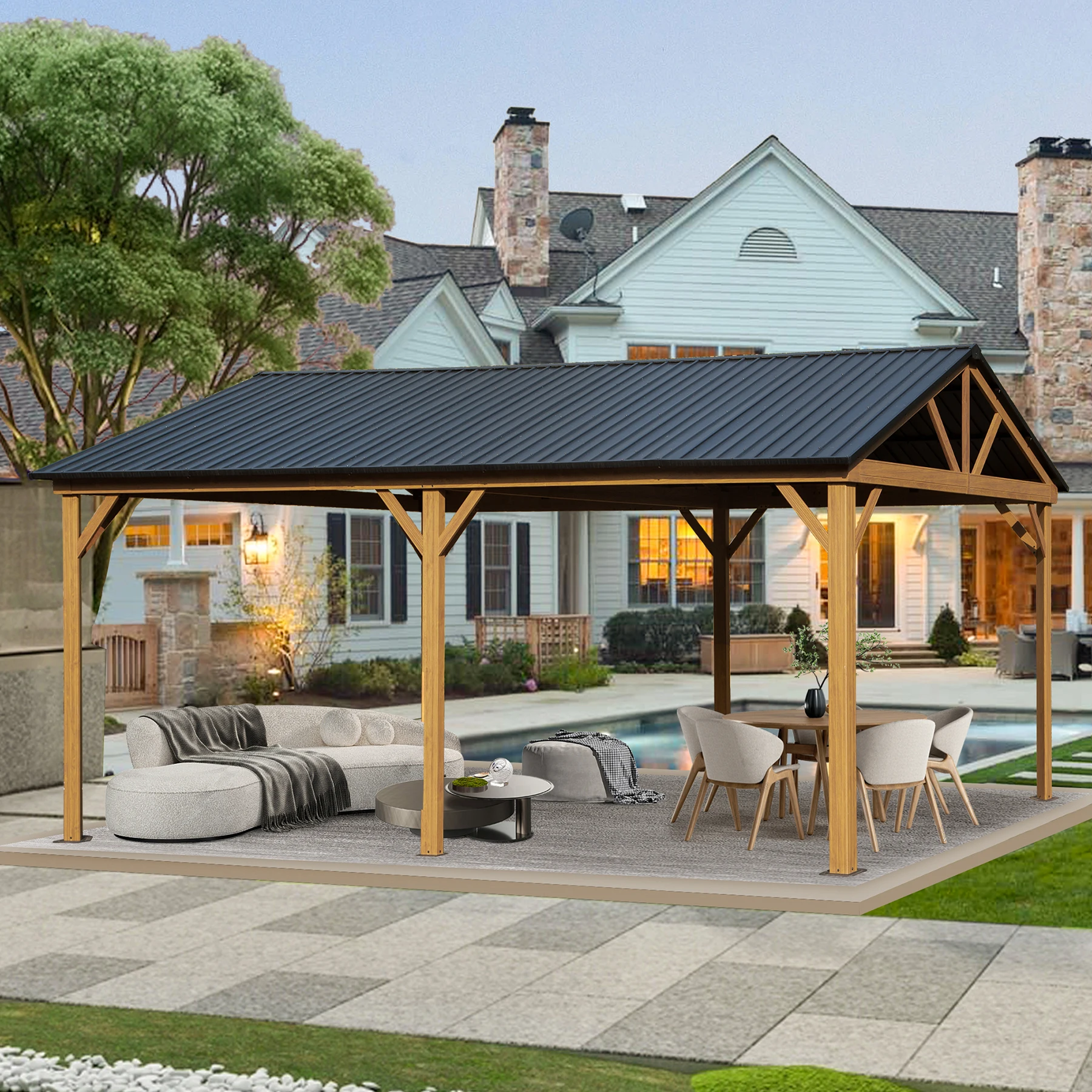 Уличная беседка с алюминиевым – обзор и цена Outdoor Furniture Gazebo