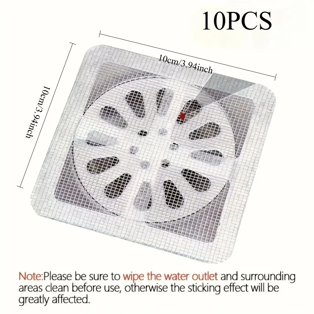 

10PCS Shower Drain Hair Catcher Bathroom Sink Strainer Mesh Filters Anti Clog Drain Covers for Tub Kitchen Sink Hair Stopper