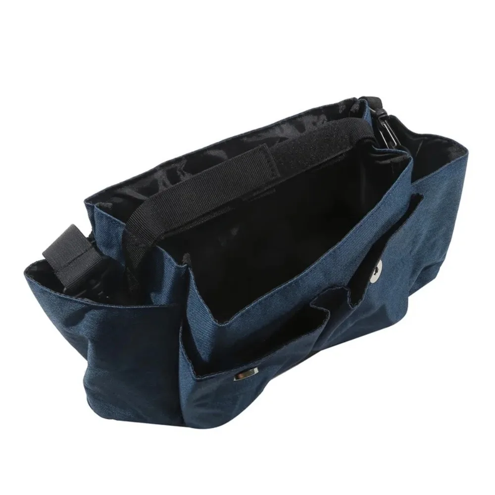 Bolsa colgante para cochecito de gran capacidad con correas para los hombros, organizador multifuncional para cochecito, portabotellas